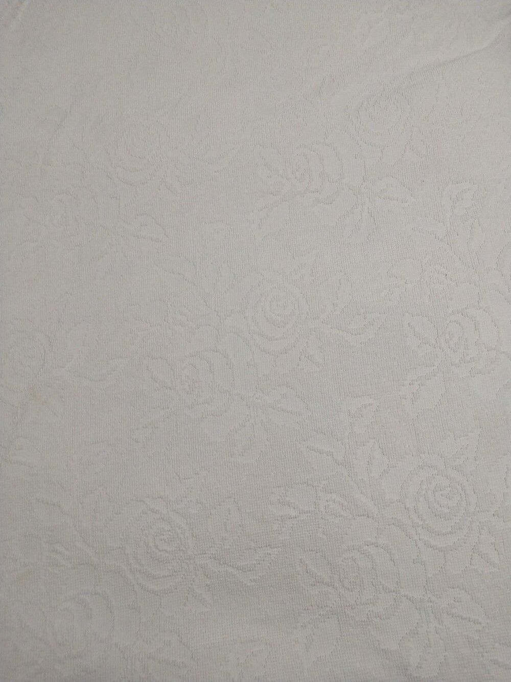 Rare Vintage 100% Cotton Chenille Blanket Floral Rose Pattern King Size 105x90 - Picture 5 of 9